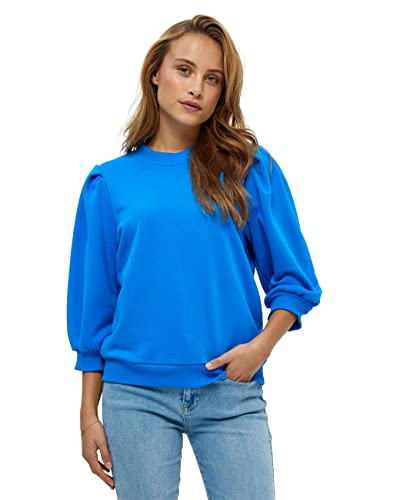 Minus Damski sweter z rękawem Mika 3/4, Błękitny ocean, S