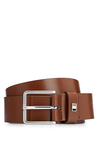 BOSS Męski pasek TherFlag-E_Sz35, średni brązowy217, 80, Medium Brown217