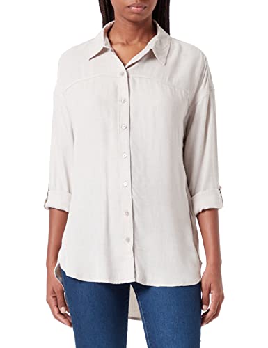 TOM TAILOR Denim Damski Bluzka z rękawami typu turn-up 1032805, 30224 - Cloud Grey Melange, M
