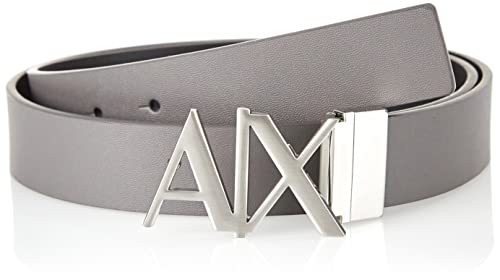 Armani Exchange Męskie dwukolorowe, pasek z logo, smoked PERAL/czarny, L
