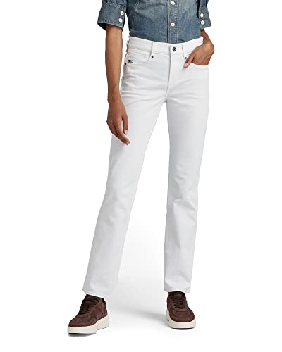 G-STAR RAW, Dżinsy damskie Noxer, proste, Biały (biały C669-110), 25W / 30L