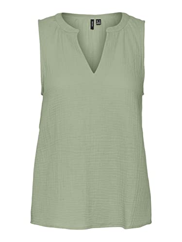 VERO MODA Women's VMNATALI NIA SL WVN Top, Reseda, S, Reseda, S