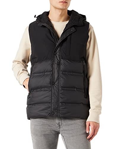 Blend Męska kurtka Waistcoat OTW, 194007/czarna, S