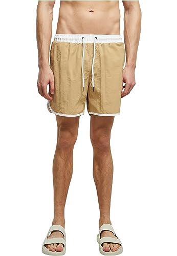 Urban Classics Męskie szorty kąpielowe w stylu retro, biały/beżowy, 5XL