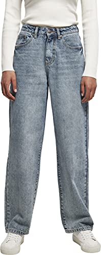 Urban Classics Spodnie damskie, Tinted Light Blue Washed, 30 PL