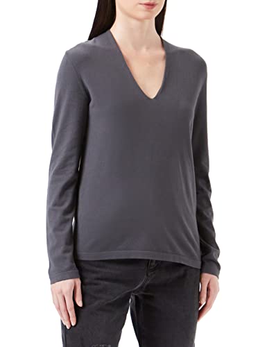 Sisley Damski sweter z dekoltem w serek L/S 14ETM4228, ciemnoszary 0H7, XL