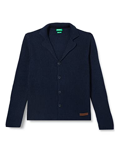 United Colors of Benetton Kurtka chłopięca M/L 1076cw001 kurtka z dzianiny, ciemnoniebieska 252, 140 cm