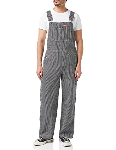 Dickies Ogrodniczki męskie na szelkach, Pasek hikory, 32W / 32L