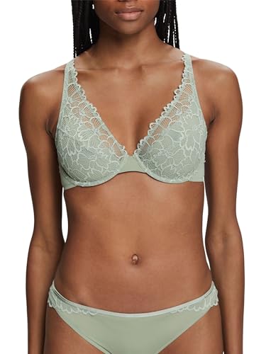 ESPRIT Damski biustonosz Big Flower Lace RCS Uw biustonosz z pełnym pokryciem, Dusty Green, 75C