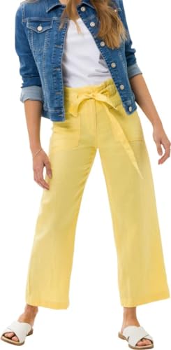 BRAX Damskie spodnie w stylu Maine S skrócone lniane spodnie, banan, 27W / 32L