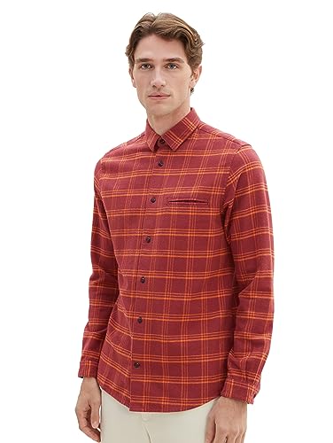 TOM TAILOR koszula męska, 32309 - Red Orange Check, XXL