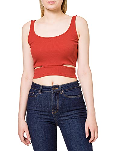 ONLY Onlnessa Life S/L Cropped JRS Top damski, cinnabar, S