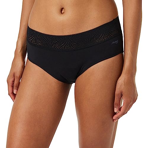 sloggi Damskie spodnie Period Heavy Hipster, czarne, XL, czarny, XL