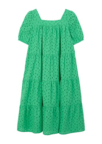 s.Oliver Sukienka midi Junior Girl's z haftem, zielona, 158, zielony, 158 cm