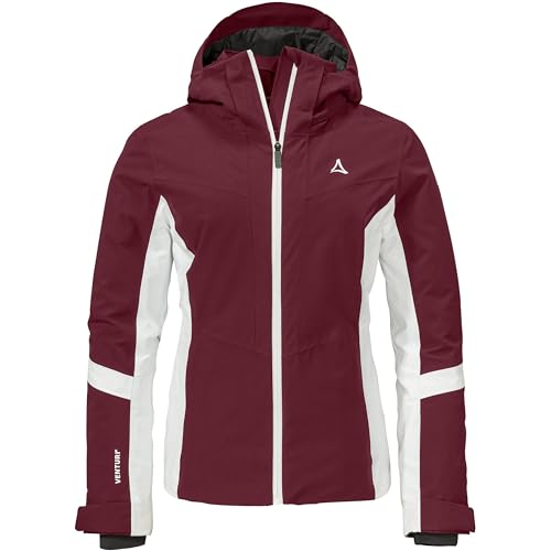 Schöffel Damska kurtka narciarska, ścianka z listwą L, Dark Burgundy, 38