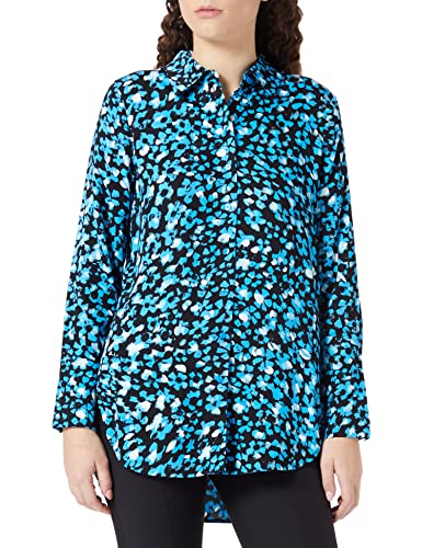 Taifun Damska bluzka 260033-11230, niebieski (Electric Blue), 46 (DE)