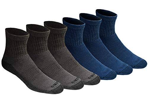 Dickies Męskie skarpety Dri-Tech Moisture Control Quarter Multi-Pack, mieszane dżinsy (6 par), Mieszany dżins (6 par)