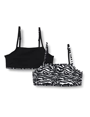 Calvin Klein Biustonosz damski, Czarny/nadruk tygrysa, M