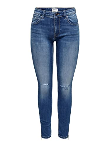 ONLY Dżinsy damskie, niebieski (medium blue denim), 27W