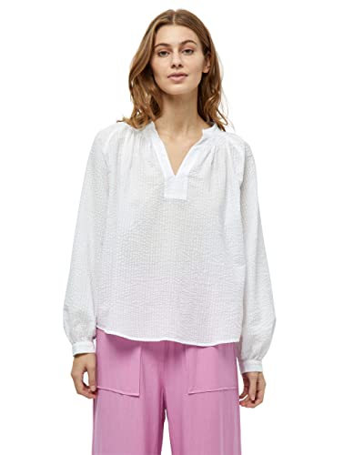 Peppercorn Damska bluzka z długim rękawem Marnella, biała, L, biały, L