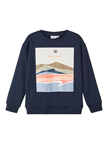 NAME IT Nkmfriksen Ls Sweat Unb bluza chłopięca, Dark Sapphire, 122-128