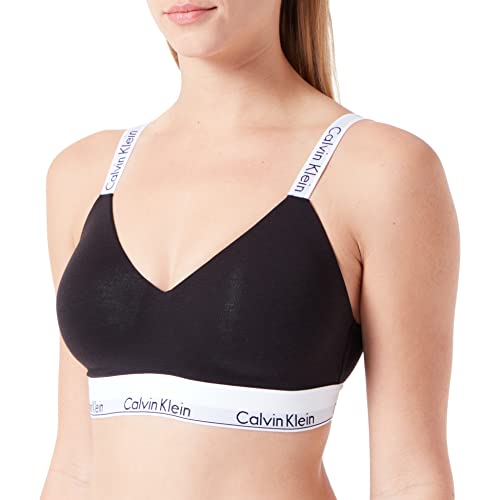 Calvin Klein Damski biustonosz z podszewką z podszewką (pełna miseczka), Czarny, S