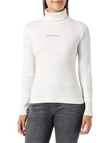 Calvin Klein Jeans L/S dzianinowe topy kość słoniowa, kość słoniowa, XXL