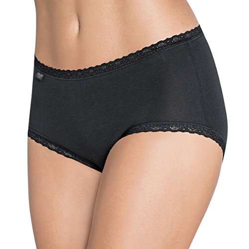 sloggi 24/7 Cotton Lace H Midi C3P, figi damskie, czarny, 36