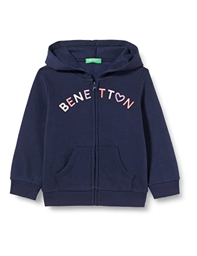United Colors of Benetton Sweter dziewczęcy kardigan, Blu 252, 9 Miesiące