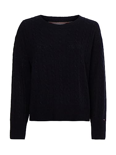 Tommy Hilfiger Sweter damski Soft Flex C-nk, Pustynne niebo, XXS