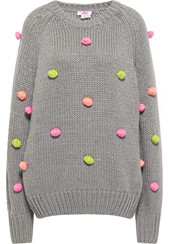 myMo Damski sweter z dzianiny 12419393, szary, wielokolorowy, XS-S
