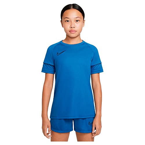 Nike Unisex Kinder Y Dri-fit ACD21 Top Sleeve T-Shirt, Dk Marina Blue/Black/Black, 62