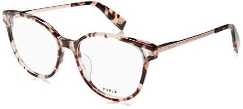 Furla Damskie okulary przeciwsłoneczne Vfu580, brązowe/różowe Havana, 50, Brązowy/różowy Havana