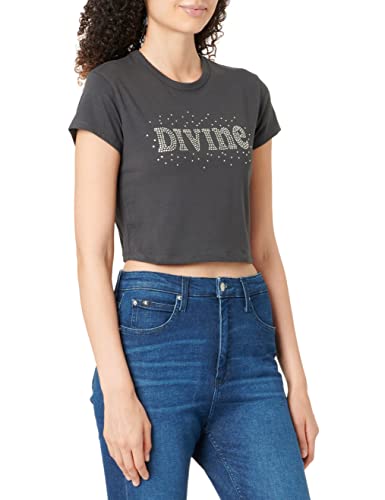 ONLY Women's ONLERIN S/SSHORT Rhinestone TOP Box JRS T-Shirt, Phantom/Detail:Rhinestone Divine, S (3 sztuki)