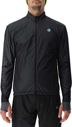 UYN Męska kurtka Running Coreshell Jacket przeciwdeszczowa czarny Blackboard Melange/Black S