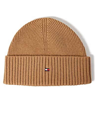 Tommy Hilfiger Męska czapka z dzianiny z flagą TH, wiejska khaki, jeden rozmiar