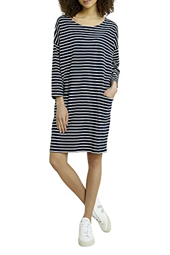 People Tree Damska sukienka w paski Emery Casual, granatowy, 38