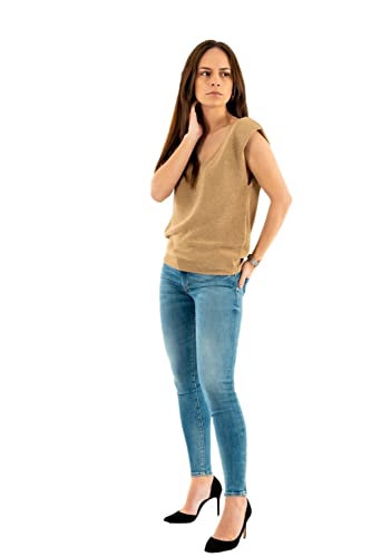 Morgan Damski sweter FINE Gauge-MC, Mastic, L