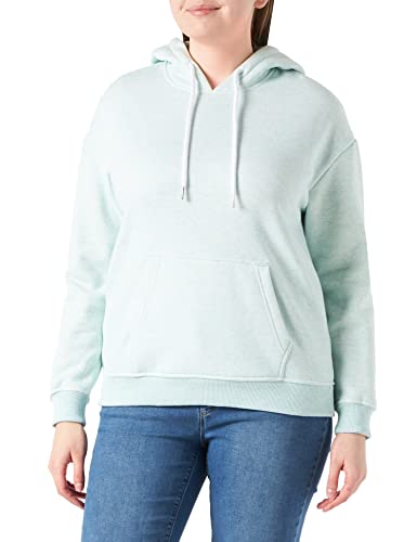 Urban Classics Damska bluza z kapturem Color Melange Hoody, Basic bluza z kapturem dla kobiet w 2 kolorach, rozmiary XS - 5XL, Aqua Melange, 5XL