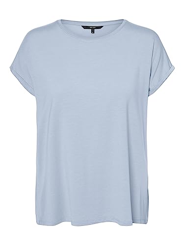 VERO MODA Damska koszulka Vmava Plain Ss Top Gajrs Noos, Skyway, L