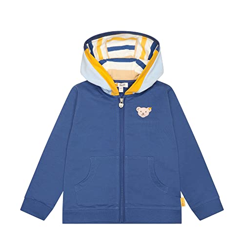 Steiff Chłopięca bluza z kapturem kurtka przejściowa, Granatowy (True Navy), 104