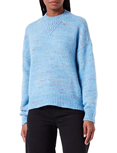 BOSS Damski sweter z dzianiny w kolorze niebieskim (Open Blue), S (DE)