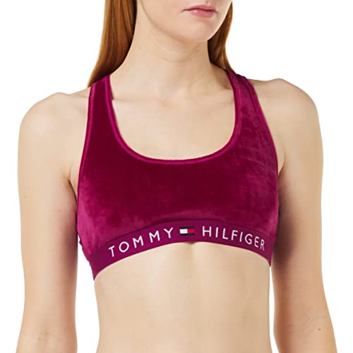 Tommy Hilfiger Damski biustonosz bez podszewki welurowy, Wino włoskie, M