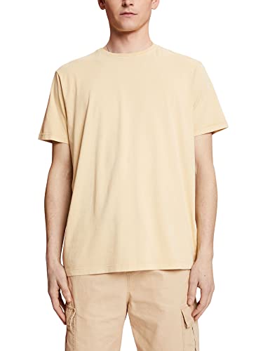 edc by ESPRIT Męski T-shirt 043CC2K304, 285/SAND, S, 285 / piasek, S