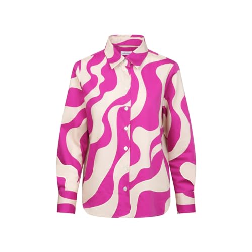 Seidensticker Damska bluzka - modna bluzka - Regular Fit - kołnierz koszuli - długi rękaw - 100% bawełna, Rosa, 44