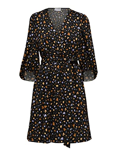 SELECTED FEMME Sukienka damska w kwiaty, czarny, L