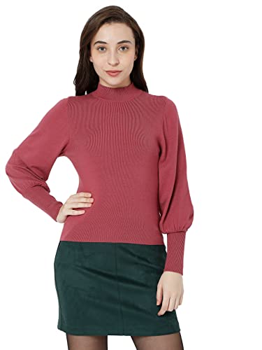 bestseller a/s Damski sweter VVMHOLLYKARISPUFF LS Highneck BLO.GA Boo, Dry Rose, M