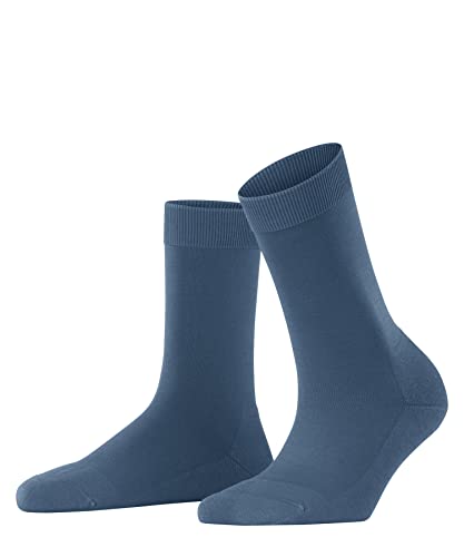 FALKE Kobiety Skarpety ClimaWool W SO Lyocell Trwała Bawełna Wełna jednokolorowe 1 Para, Niebieski (Deep Sea 6501), 39-40