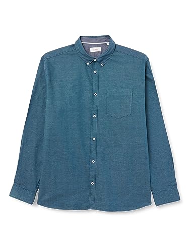 s.Oliver Sales GmbH & Co. KG/s.Oliver Koszula męska z długim rękawem, Niebieski zielony, 4XL