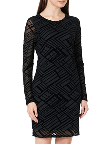 Vero Moda Damska sukienka VMKOKO LS Short Dress JRS, czarny/wzór: Black Graphic, S, Czarny/wzór: czarny graficzny, S